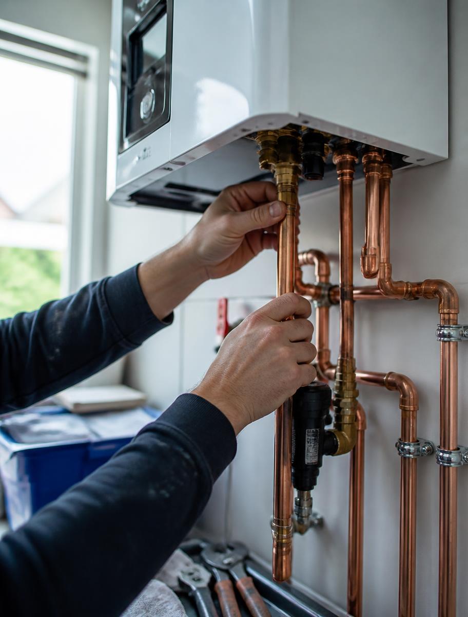 Installatiewerk van Dirkson Limmen in uitvoering